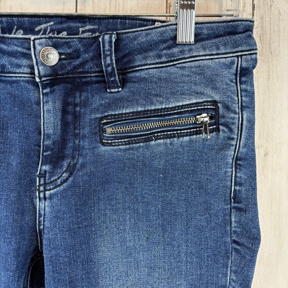 Free People We The Free Moto Jet Zip Skinny Baltic Crop Ankle Jeans Size 28 - Picture 3 of 15